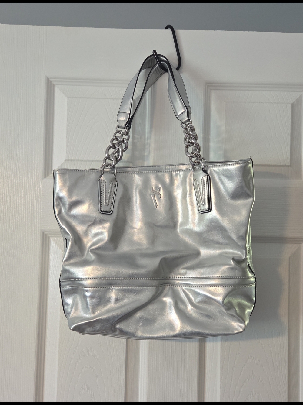 Vera Wang Silver Tote